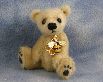 3" Entzückender kleiner Miniatur-Künstler-Honigbär * Bramber Bears * Honig