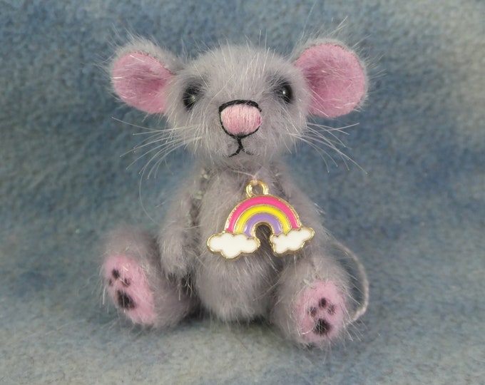 2" Teeny Tiny Micro Miniature Artist Mouse Bear * Bramber Bears * Raine