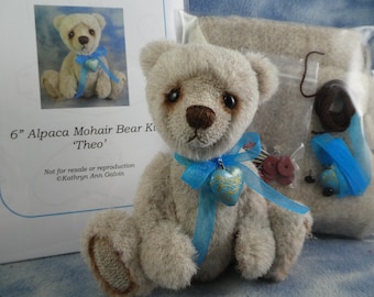 Complete Kit to make your own 6" Jointed Bear 'Theo' Bramber Bears * Luxury Alpaca