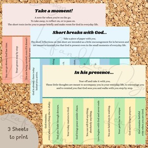 Foglietti stampabili staccabili con promemoria sulla fede cristiana, set di appunti con versetti biblici ispiratori, regalo ideale, incoraggiamento quotidiano, stampabile in PDF.