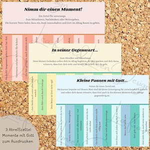 Printable Tear-Off German Notes Christian  Faith Reminder Sheets Inspirational Scripture Notes Set Giftable Daily Encouragement Printable