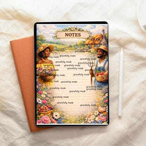 Utskrivbar anteckningsbok från Cottagecore | Anteckningar om den afro-karibiska landsbygden