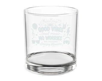 Good Vibes Whiskey Glass, 10.5oz (Engraving)