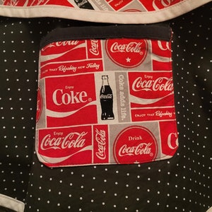 Coca Cola Fancy Hostess Apron, Pin-Up, Birthday Gift, Gift for her, Vintage Inspired Polka Dot Apron, Free US Shipping image 3