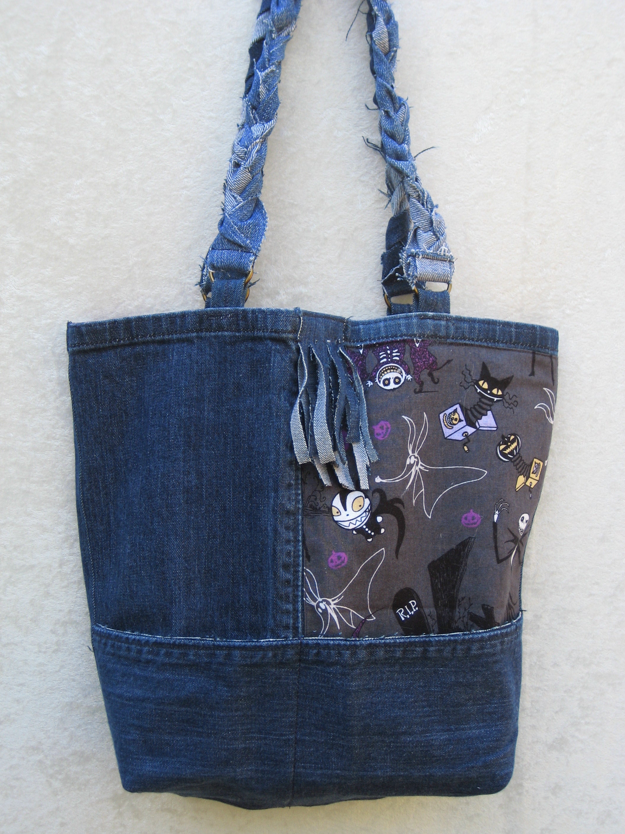 blue jeans purse