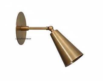 Handmade Brass Wall Sconce: Mid Century Sputnik Light