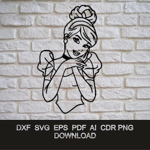 Girl SVG DXF Cut File | Laser CNC Plasma Waterjet Vector Design | Png Ai Pdf Eps Cdr Digital Download for Cricut & Cnc Machines