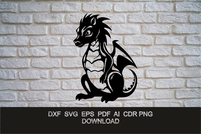Dragon SVG DXF Cut File | Laser CNC Plasma Waterjet Vector Design | Png ...