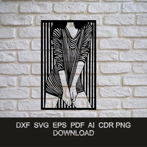 Girl SVG DXF Cut File | Laser CNC Plasma Waterjet Vector Design | Png Ai Pdf Eps Cdr Digital Download for Cricut & Cnc Machines