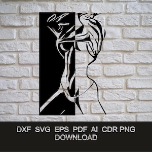 Girl SVG DXF Cut File | Laser CNC Plasma Waterjet Vector Design | Png Ai Pdf Eps Cdr Digital Download for Cricut & Cnc Machines