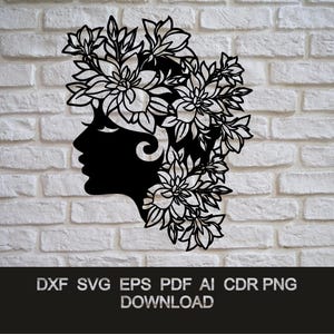 Girl SVG DXF Cut File | Laser CNC Plasma Waterjet Vector Design | Png Ai Pdf Eps Cdr Digital Download for Cricut & Cnc Machines