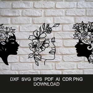 Girl SVG DXF Cut File | Laser CNC Plasma Waterjet Vector Design | Png Ai Pdf Eps Cdr Digital Download for Cricut & Cnc Machines