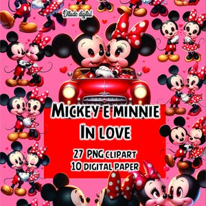 Mickey e Minnie clipart de Dia dos Namorados, Personagens Dia dos Namorados, amoureux, Saint-Valentin,