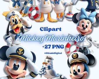 Pacote png do marinheiro Mickey, mickey e amigos Mariners png Clipart, Download digital do marinheiro do rato, Aniversário PNG