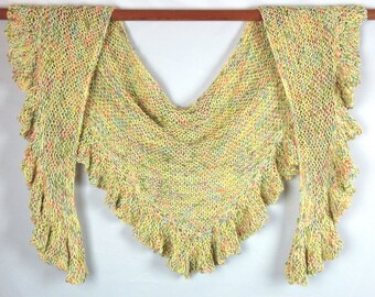 Deep Sea Handmade Crocheted Fashion Ruffle Scarf