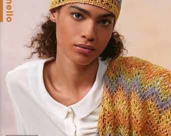 Lang Yarns Punto 27 Pattern Booklet for Linello Yarn, Spring 2021, 10 Patterns for Women, Knit, Crochet Summer Tops, Shawls and More
