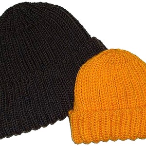 Hand Knit Pattern Watch Cap Knitting Pattern PDF Baby Thru - Etsy