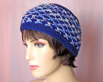 Trellis Hat Hand Knitting Pattern PDF, Textured Two Color Slip Stitch Pattern, Clear Easy to Follow Instructions, Instant Digital Download