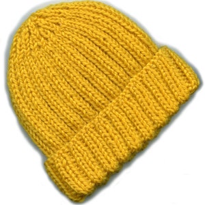 Hand Knit Pattern Watch Cap Knitting Pattern PDF Baby Thru - Etsy