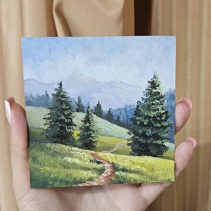Mini hand-painted oil landscape