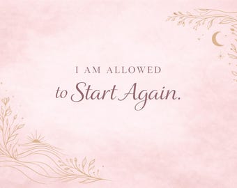 Stampa con affermazione "Fresh Start", citazione motivazionale da parete (download digitale)