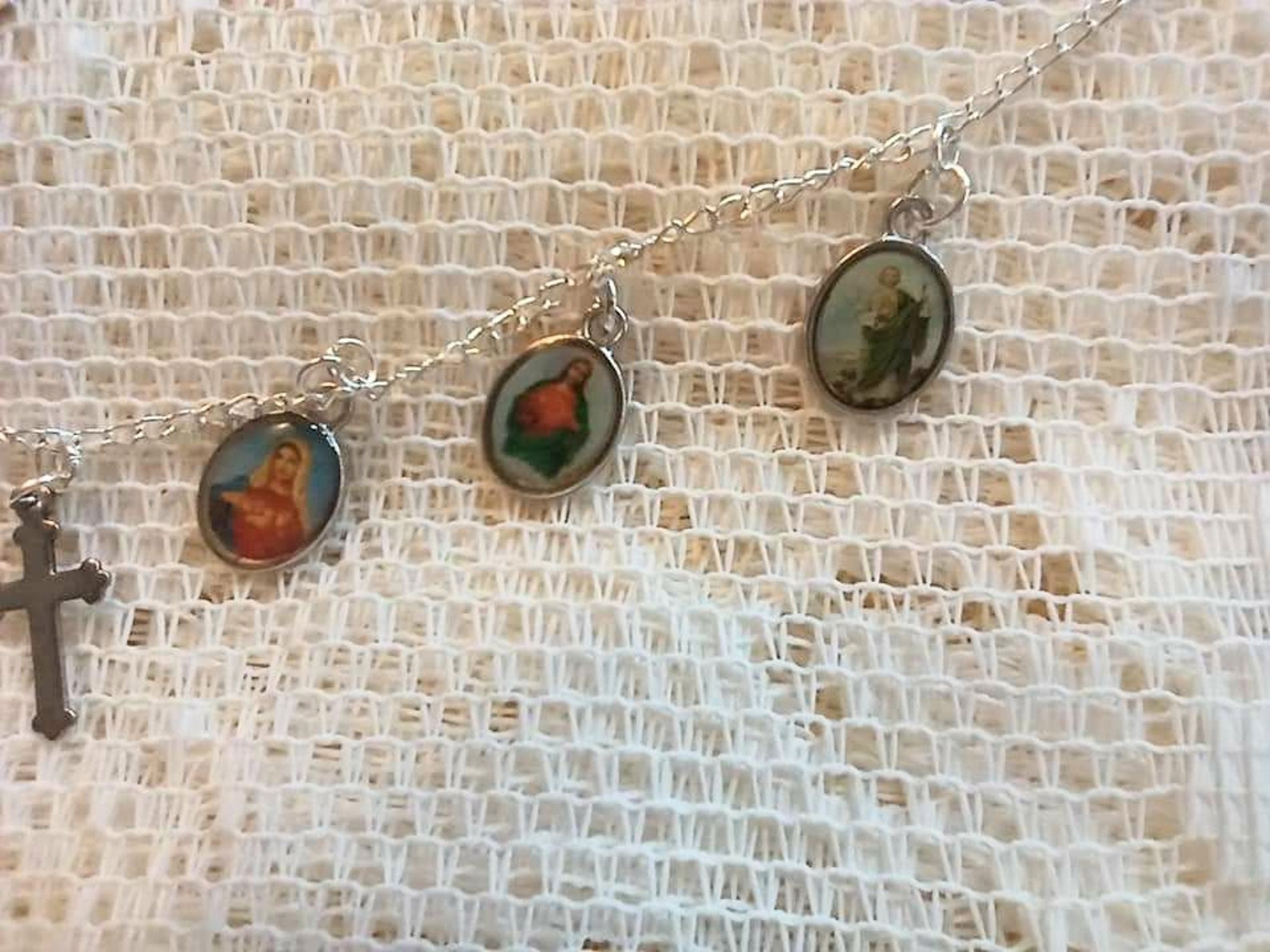 RELIGIOUS Christian Catholic Charm BRACELETS With 6 Icon Etsy Hong Kong