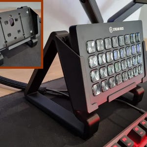 Desktop Stream Deck XL Stand | Elgato Stream Deck Controller Stand | 3D Printed Display Stand | Gaming & Sim Racing Setup Accessory