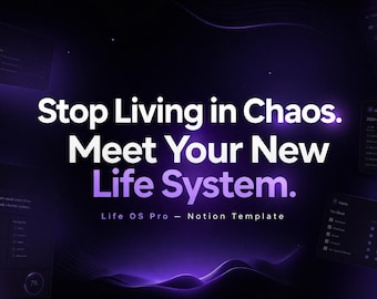 Notion Life OS / Sistema completo de gestión de vida / Seguimiento de objetivos, seguimiento de hábitos, finanzas y planificación de contenido