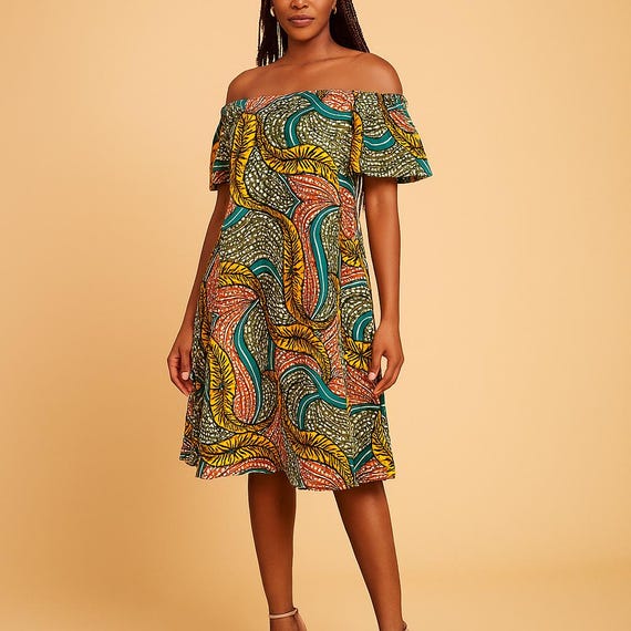 simple black off the shoulder dress Off The Shoulder Midi A Line Dress | A-Line Dress