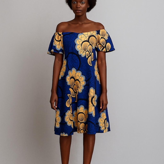 yellow off shoulder dress with floral design CULT MIA X I.H.F STUDIO FLORAL GARDEN LACE OFF-SHOULDER DRESS
