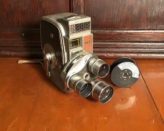 Keystone electric eye K A-3 motion picture Camera - Art Deco Film Camera. Sturdy hammered metal body, one film reel included.