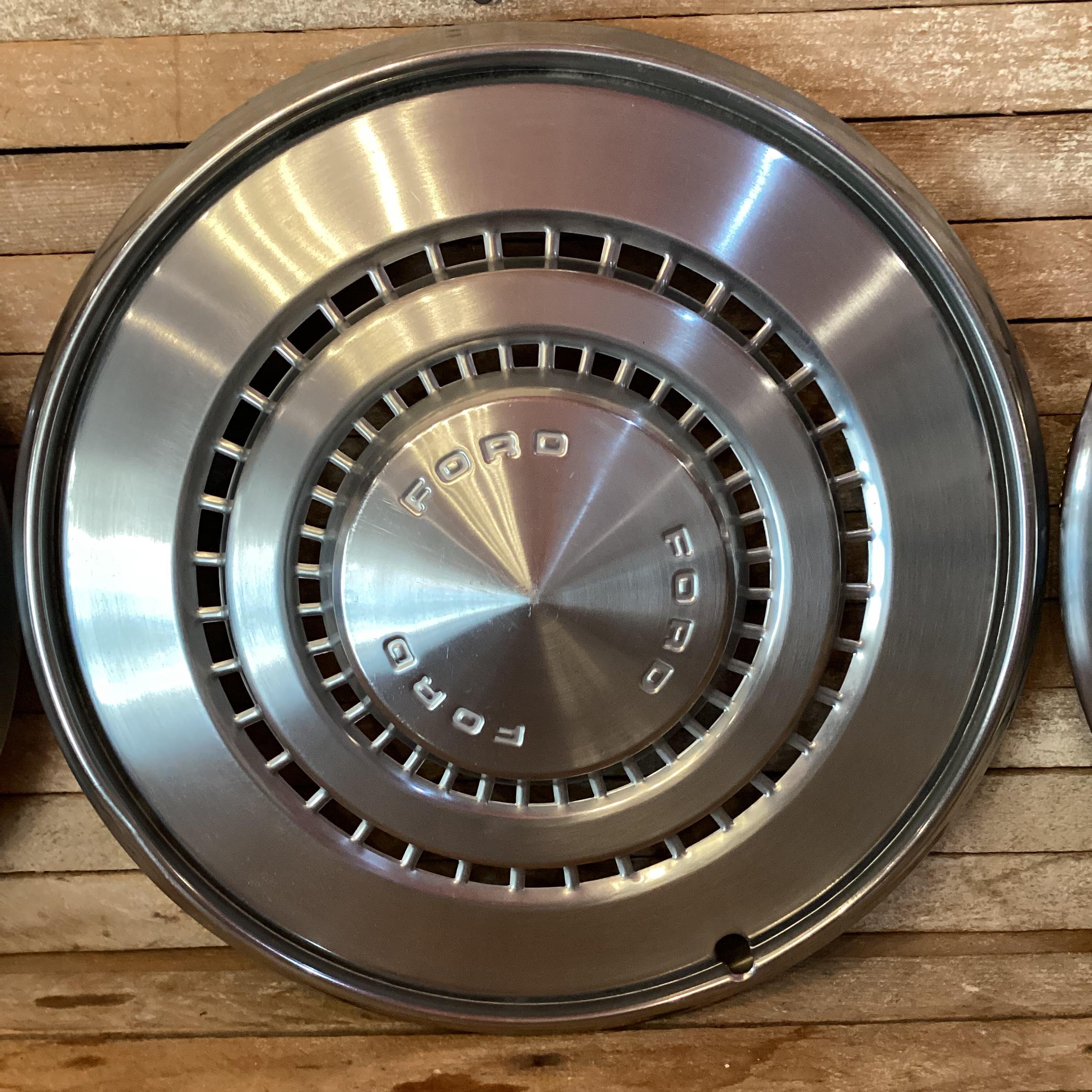 Ford Vintage Polished Metal Hubcap LTD, Very Good Condition. Car Show ...