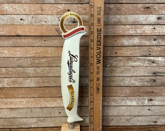 Leinenkugels canoe beer tap handle with insert slot. Vintage keg tapper 16.5 inches tall. Life of the party piece.