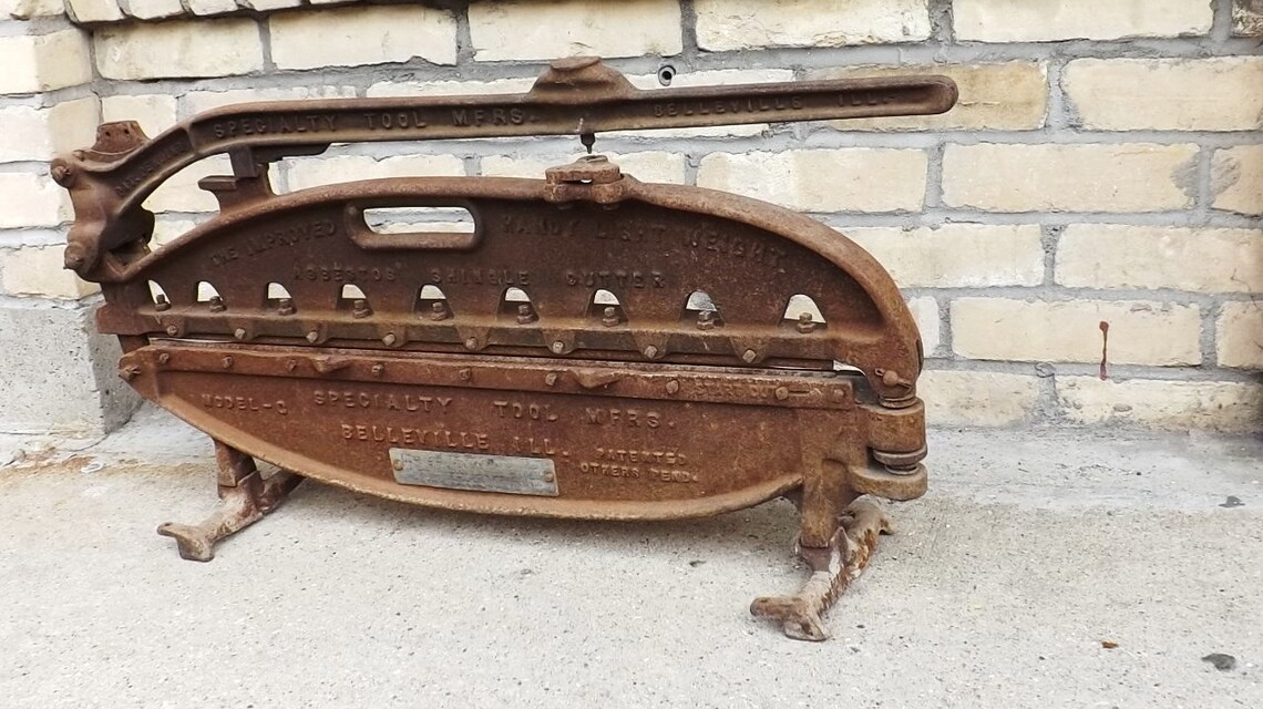 Vintage Shingle Cutter Cast Metal Roofing Tool SmallModel G Etsy