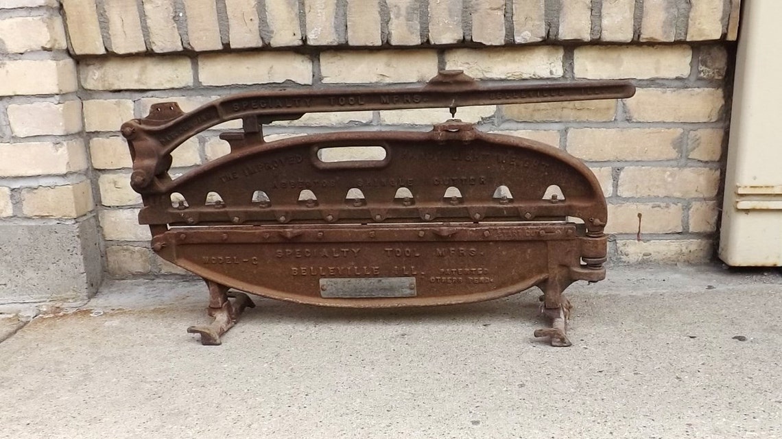 Vintage Shingle Cutter Cast Metal Roofing Tool SmallModel G Etsy