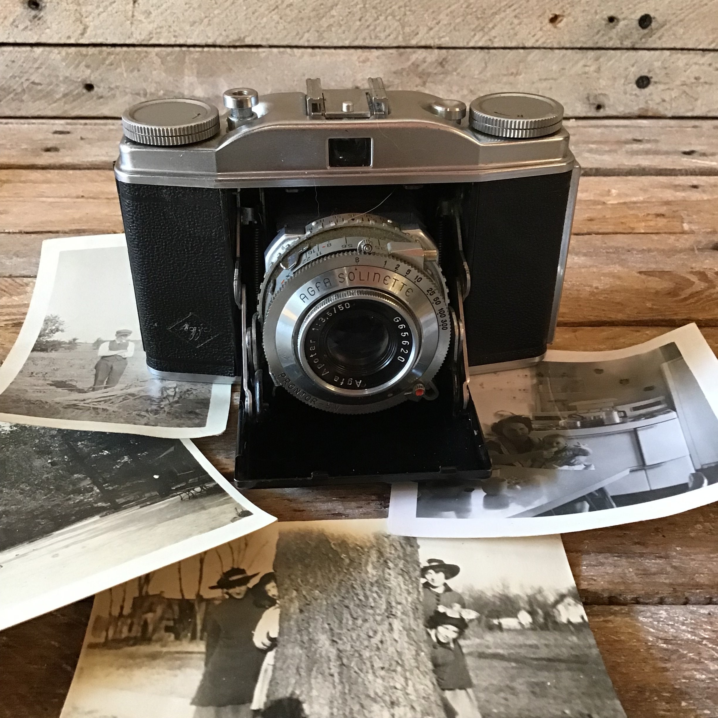 Agfa Solinette Ii-fold Out Camera Prontor-sv Lens Classic Bellows