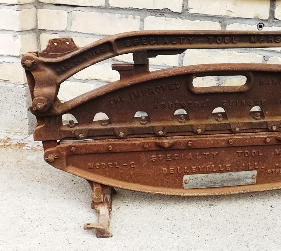 Vintage Shingle Cutter Cast Metal Roofing Tool SmallModel G Etsy