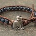 Elaine Olson reviewed Leather Cat Jewelry Silver and Denim Blue Cat Bracelet