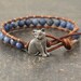 Maureen Thomas reviewed Leather Cat Jewelry Silver Denim Blue Cat Bracelet