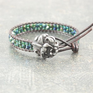 Hummingbird Bracelet Colorful Silver Purple Bronze Blue Green Hummingbird Jewelry