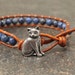 Louise Quesnel reviewed Leather Cat Jewelry Silver  Denim Blue Cat Bracelet