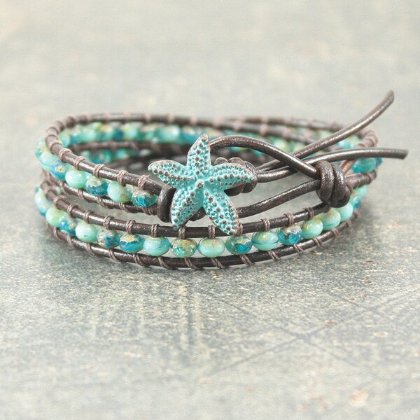 Joy Turquoise Starfish Wrap Bracelet main image 1
