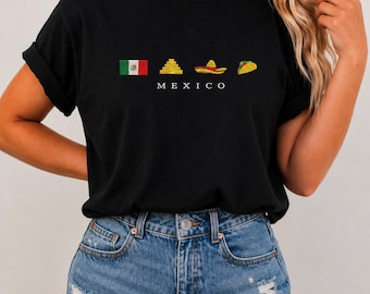 Mexico Comfort Colors® Tee | Mexican Flag, Pyramid, Sombrero, Taco Graphic