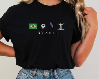 Vintage Brazil Soccer Graphic Tee | Comfort Colors 1717 Football Shirt