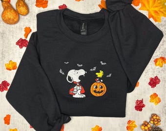 Spooky Beagle and friend, Halloween sweatshirt, Halloween design, Pumpkin, Spooky vibes, Spooky season, Fall vibes, Halloween, cute design
