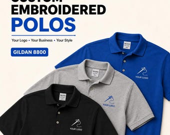 Besticktes Poloshirt mit Logo, personalisiertes Business-Poloshirt, Firmenuniformhemd, Gildan 8800 Arbeitskleidung, Teamkleidung