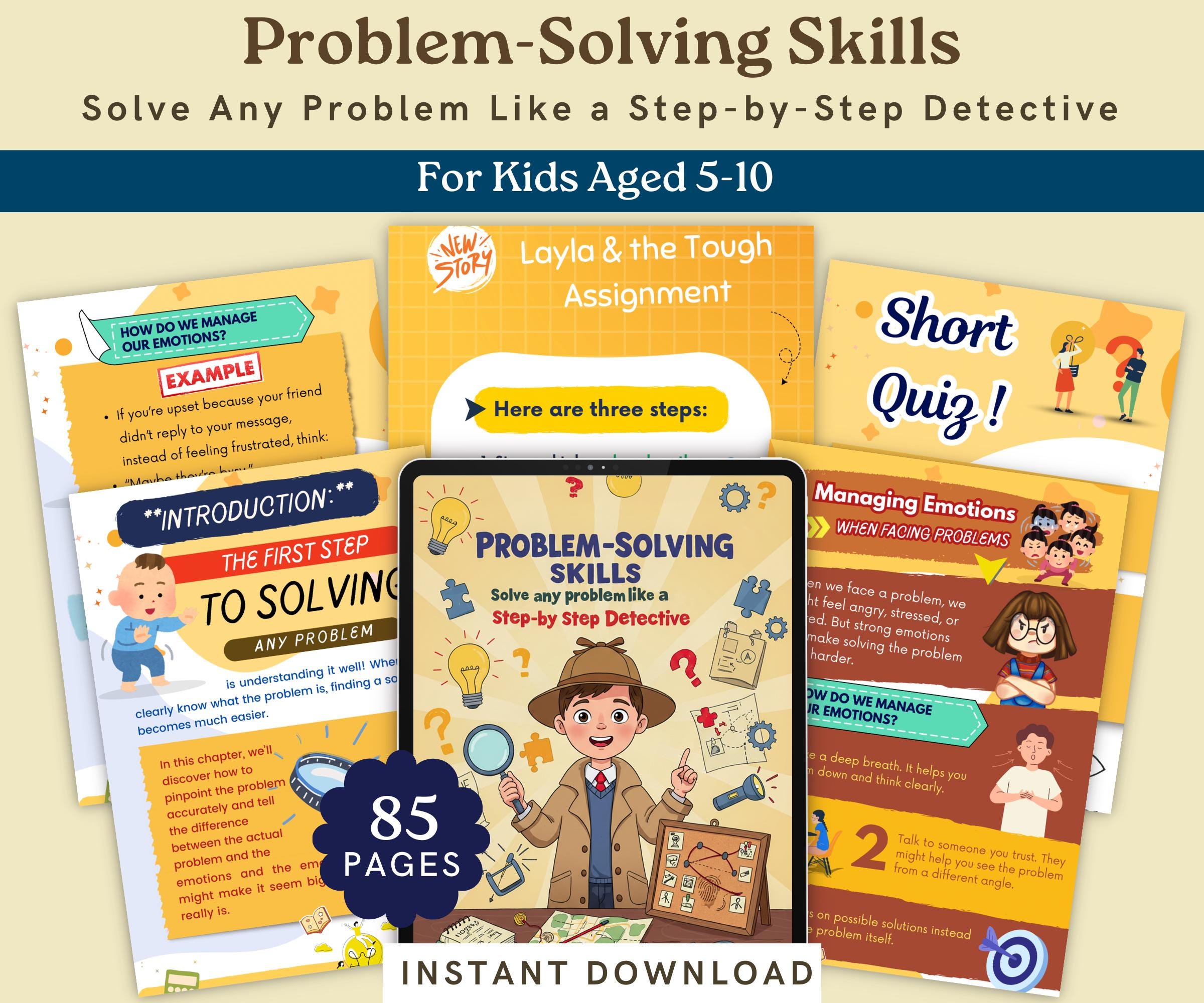 Kids Problem-Solving Skills eBook: Detective Logic for Ages 5-10 (Digital Download