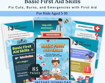 Kids First Aid eBook: Life Skills for Ages 5-10 (Digital Download)