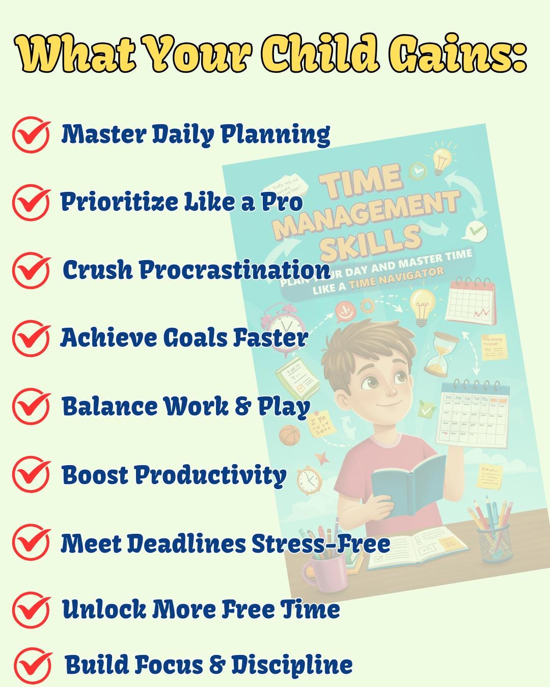Time Management Worksheets for Kids | Executive Functioning Planner ...