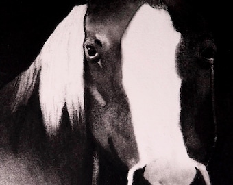 Paquete de láminas con retratos de caballos, dibujos equinos, arte conmemorativo para mascotas (descarga digital)